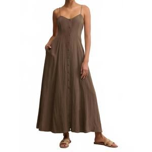 Z Supply Brown Midi Dress